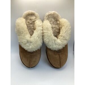 UGG Coquette Shearling Lined Slipper, Size US 8 Brown, Womens